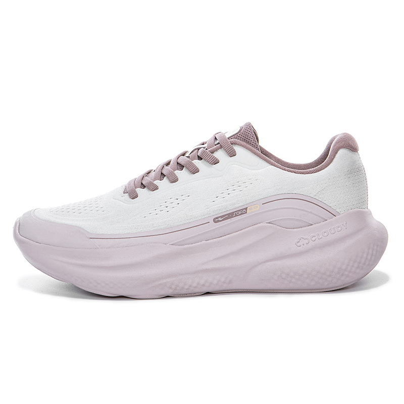 Erke Sofa Cushioning Breathable Rebound Low top Casual Running Shoes Women’s White Gray