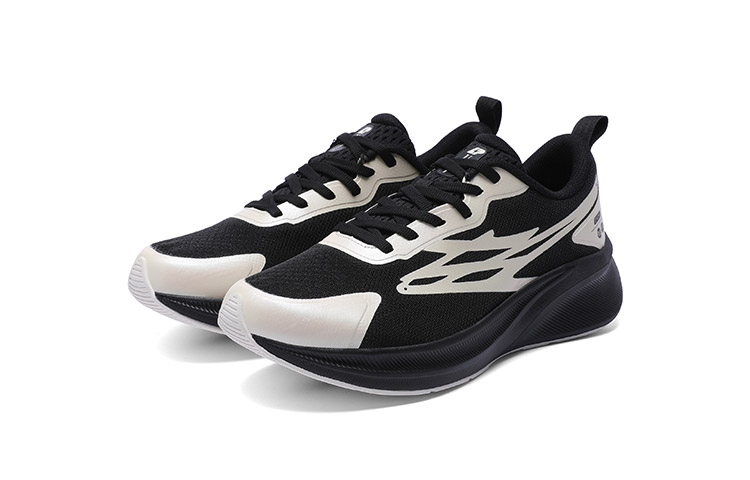 LPMX Cushioning Rebound Lightweight Breathable Low top Long Distance Running Shoes Women’s Beige White Black