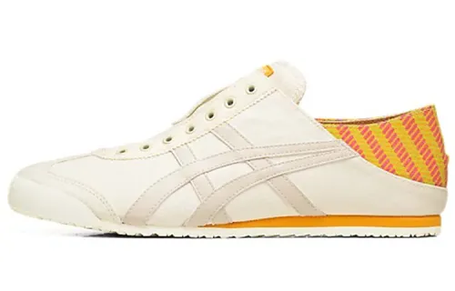 Onitsuka Tiger Onitsuka Tiger MEXICO 66 Paraty, comfortable retro, wear-resistant and lightweight fabric, low-top running shoes, same style for men and women, white and yellow