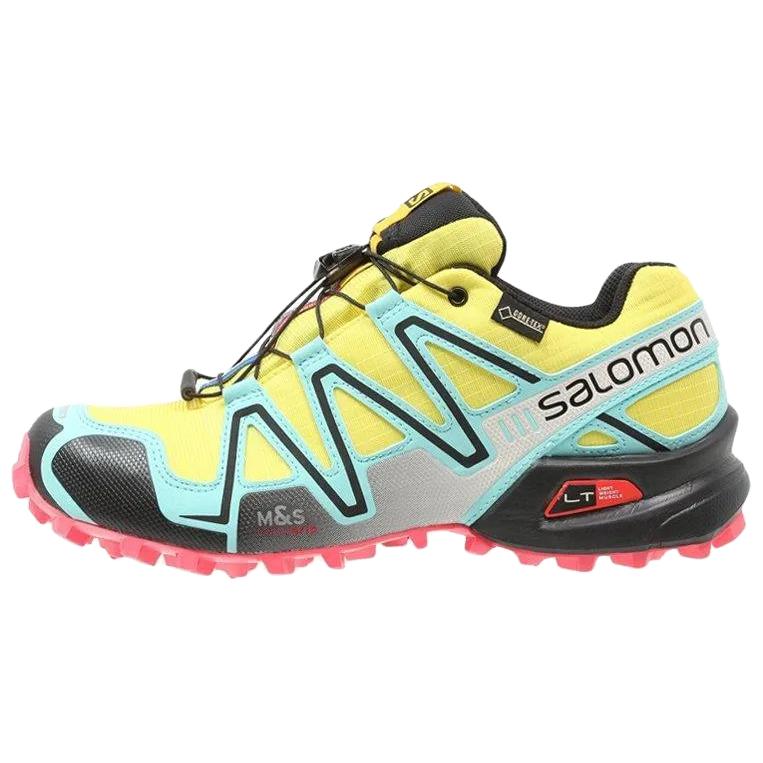 SALOMON Speedcross 3 Abrasion Resistant Abrasion Resistant Low top Trail Running Shoes Women’s Yellow Black Pink