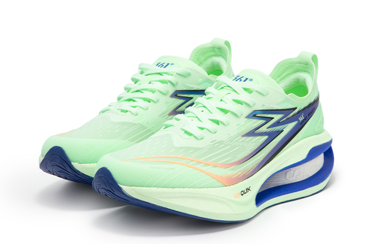 361° Cushioning Slip Resistant Abrasion Resistant Breathable Low top Sprint Running Shoes Men’s Ice Emerald Green