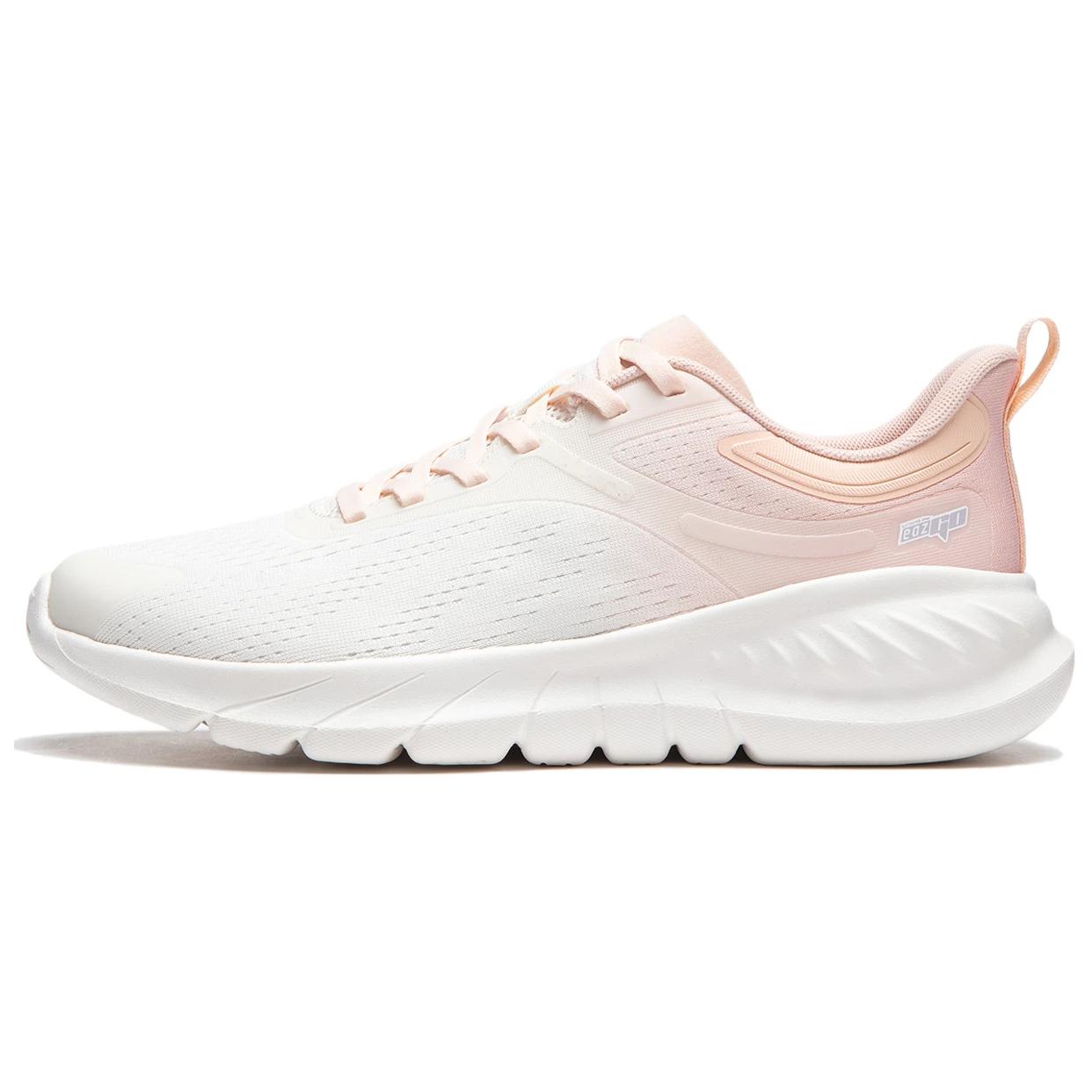 Li Ning Eazgo Flex V2 Cushioning Slip Resistant Low top Casual Running Shoes Women's White Orange