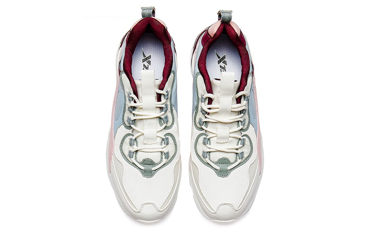 XTEP Running Shoes Women’s Low Top White Pink Green