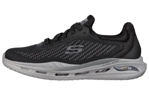 Skechers Comfortable Fabric Low top Running Shoes Men's Black
