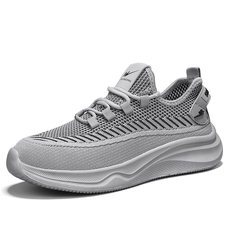 Binary Cushioning Rebound Lightweight Breathable Slip Resistant Low top Running Shoes Men’s Gray