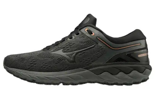 Mizuno Fabric Cushioning Slip Resistant Abrasion Resistant Low top Running Shoes Women's Black