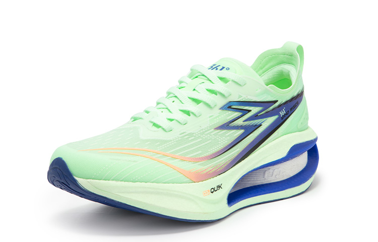 361° Cushioning Slip Resistant Abrasion Resistant Breathable Low top Sprint Running Shoes Men’s Ice Emerald Green