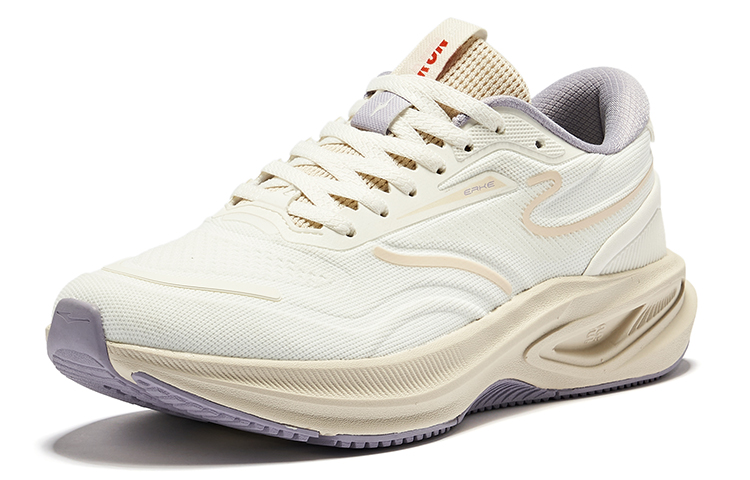 Erke Cushioning, Wear Resistant Low top Running Shoes Women’s Microcrystal White Warm Linen
