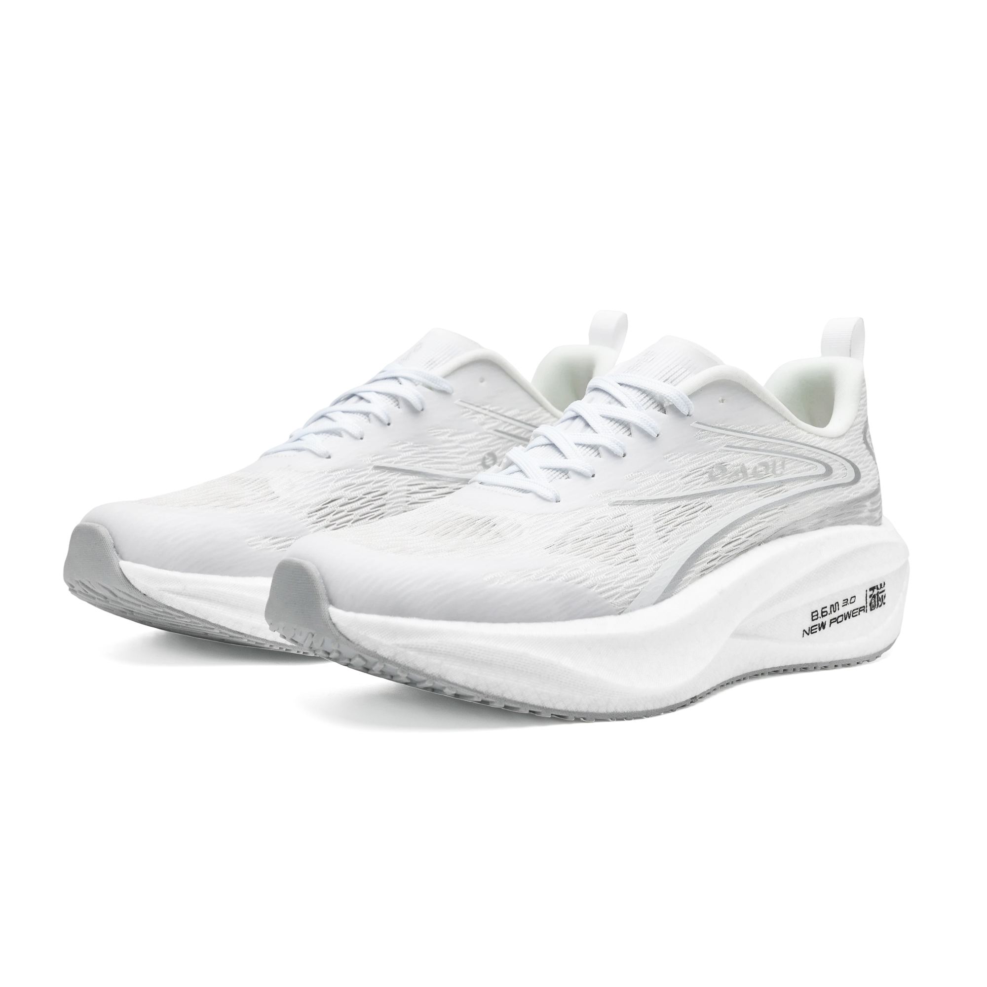 OAOU Low top Running Shoes Unisex Pearl White