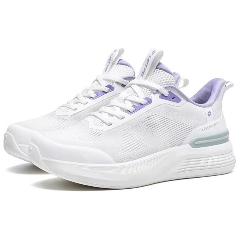 LOTTO Slip Resistant Abrasion Resistant Low top Casual Running Shoes Women’s White Purple