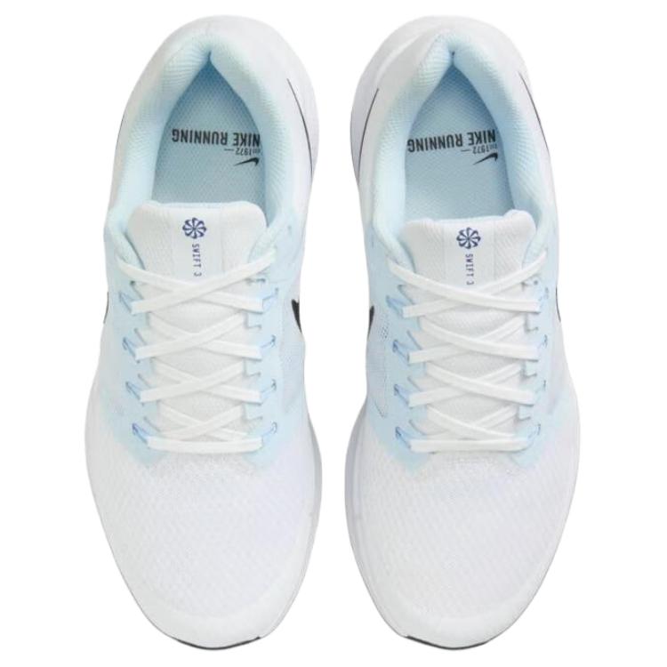 Nike Run Swift 3 Abrasion Resistant Breathable Low top Training City Commuting Running Shoes Women’s White Blue