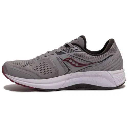 Saucony Omni Qianjing 19 Mesh Slip Resistant Support Lightweight Low top Athletic Shoes Men's Light Gray