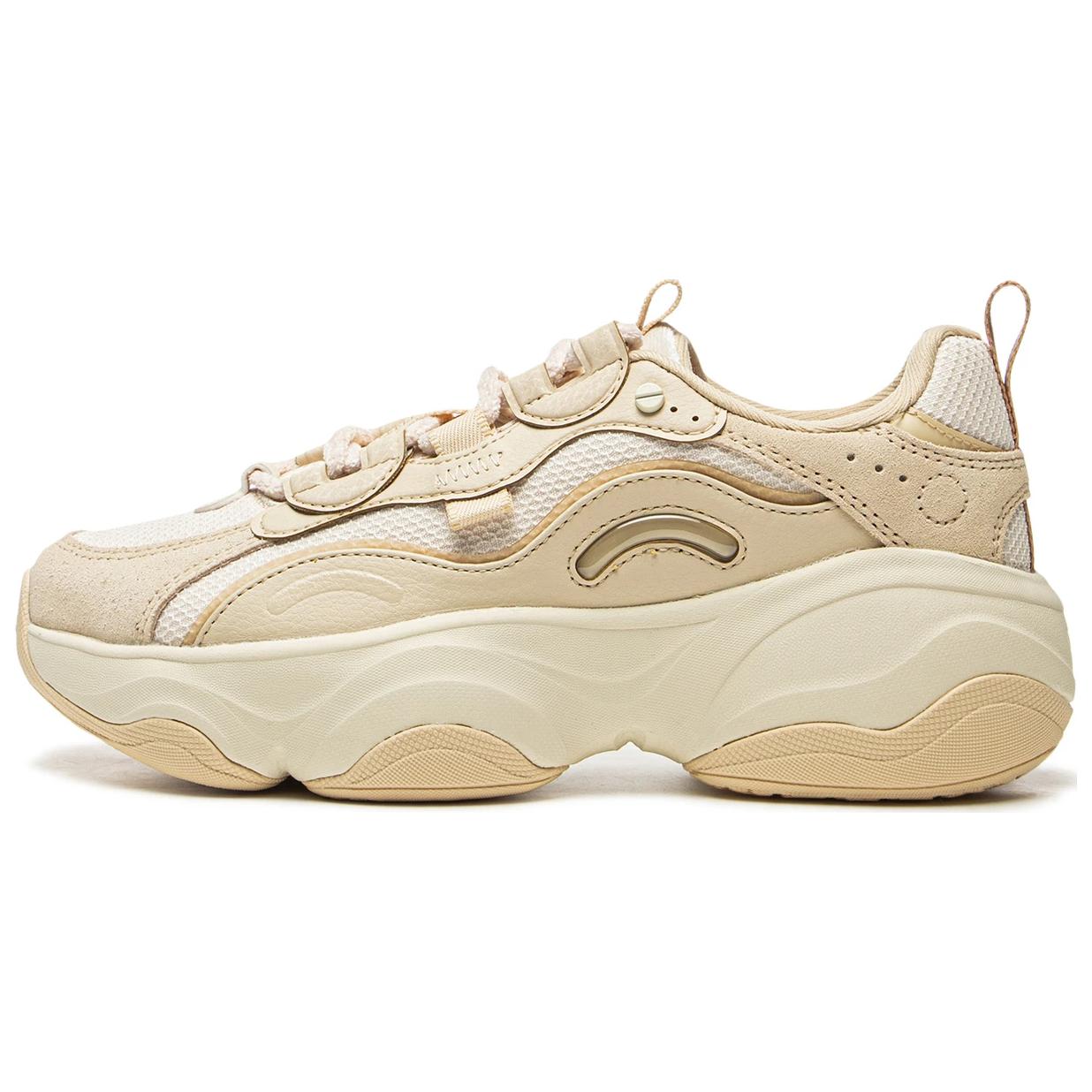 Li Ning Slip Resistant Abrasion Resistant Low top Running Shoes Women’s Yellow Beige