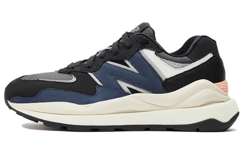 New Balance NB 5740 Retro Comfort Mesh Reverse Fur Pig Skin Fabric Low Top Casual Running Shoes Women's Black Blue Gray