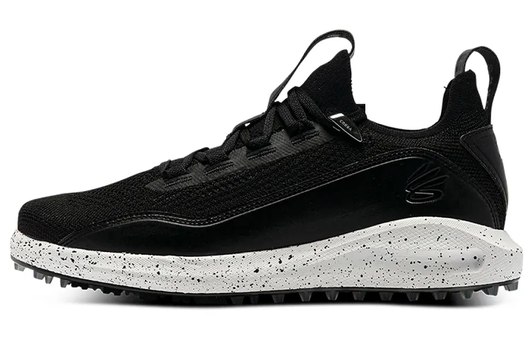 Under Armour Curry 8 Golf Spikeless 'Black White'