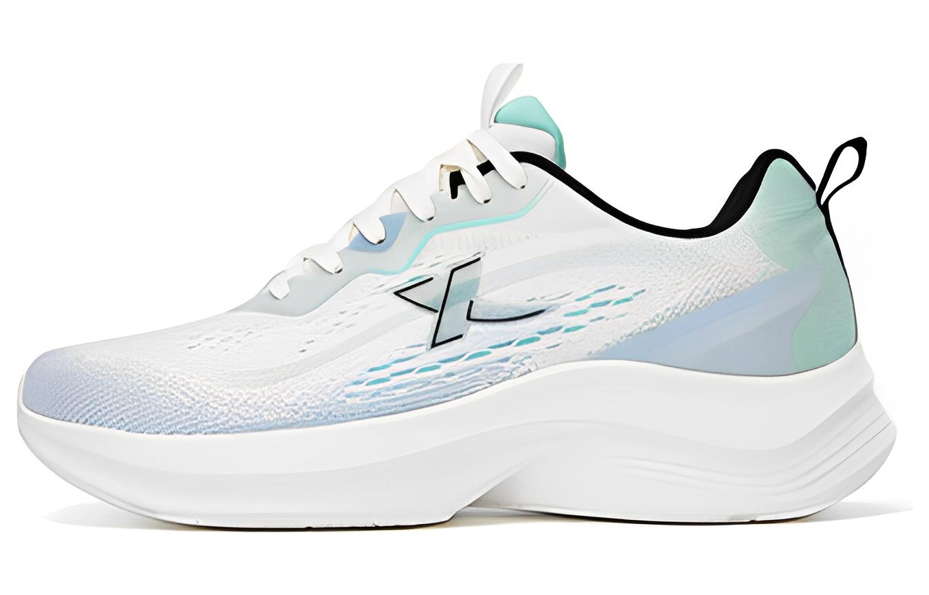 XTEP Cushioning Slip Resistant Abrasion Resistant Low top Running Shoes Men’s White Green Blue