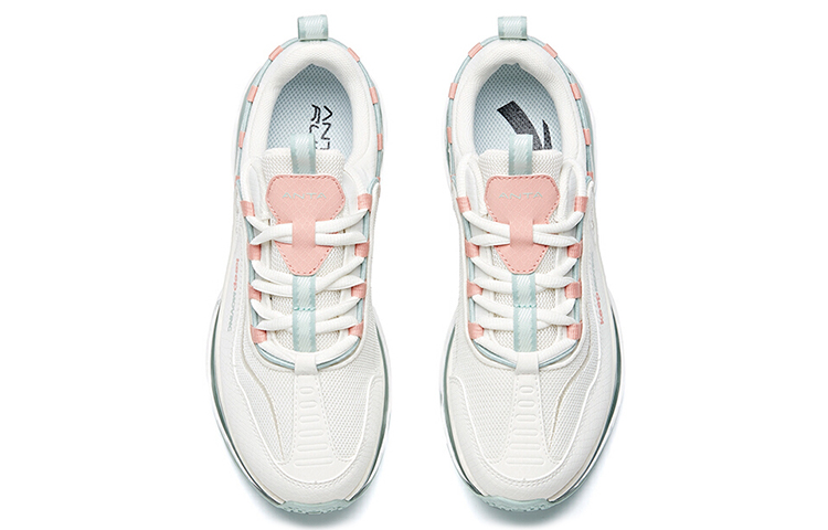 Anta Versatile Fabric Cushioning Slip Resistant Abrasion Resistant Low top A Prooo Running Shoes Women’s White Green