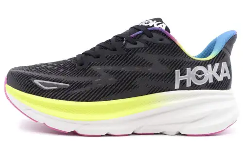 HOKA ONE ONE Clifton 9 Black All Aboard Multi Color