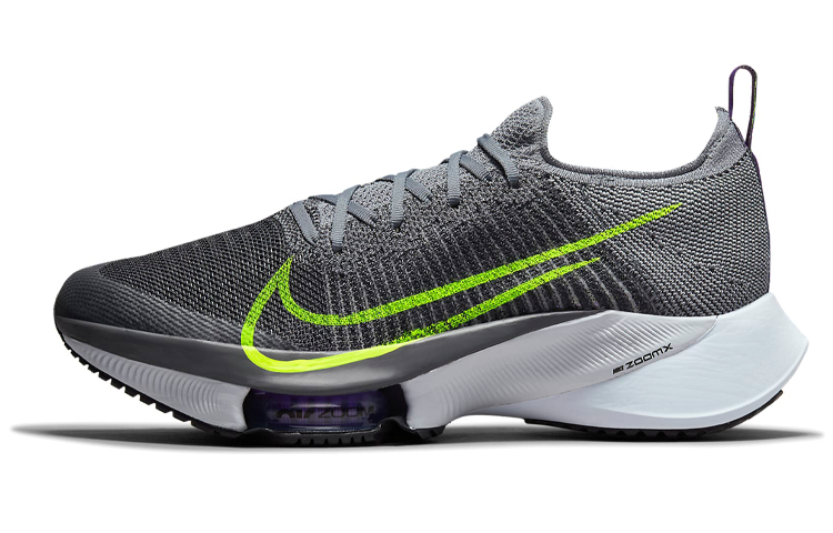 Nike Air Zoom Tempo Next% cushioning, professional, comfortable, fashionable, mesh fabric, shock-absorbing, non-slip, wear-resistant, breathable, low-top running shoes, men's gray green