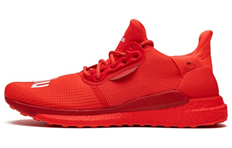 Adidas originals Pharrell x adidas Solar Hu solid color trend fabric non-slip low-top running shoes men and women same style red