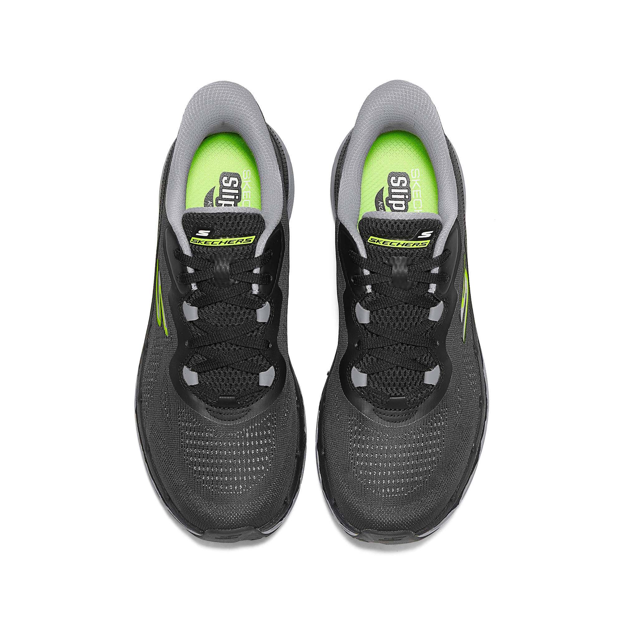 Skechers MEN’S GO Abrasion Resistant Breathable Low top Casual Running Shoes Men’s Black Gray