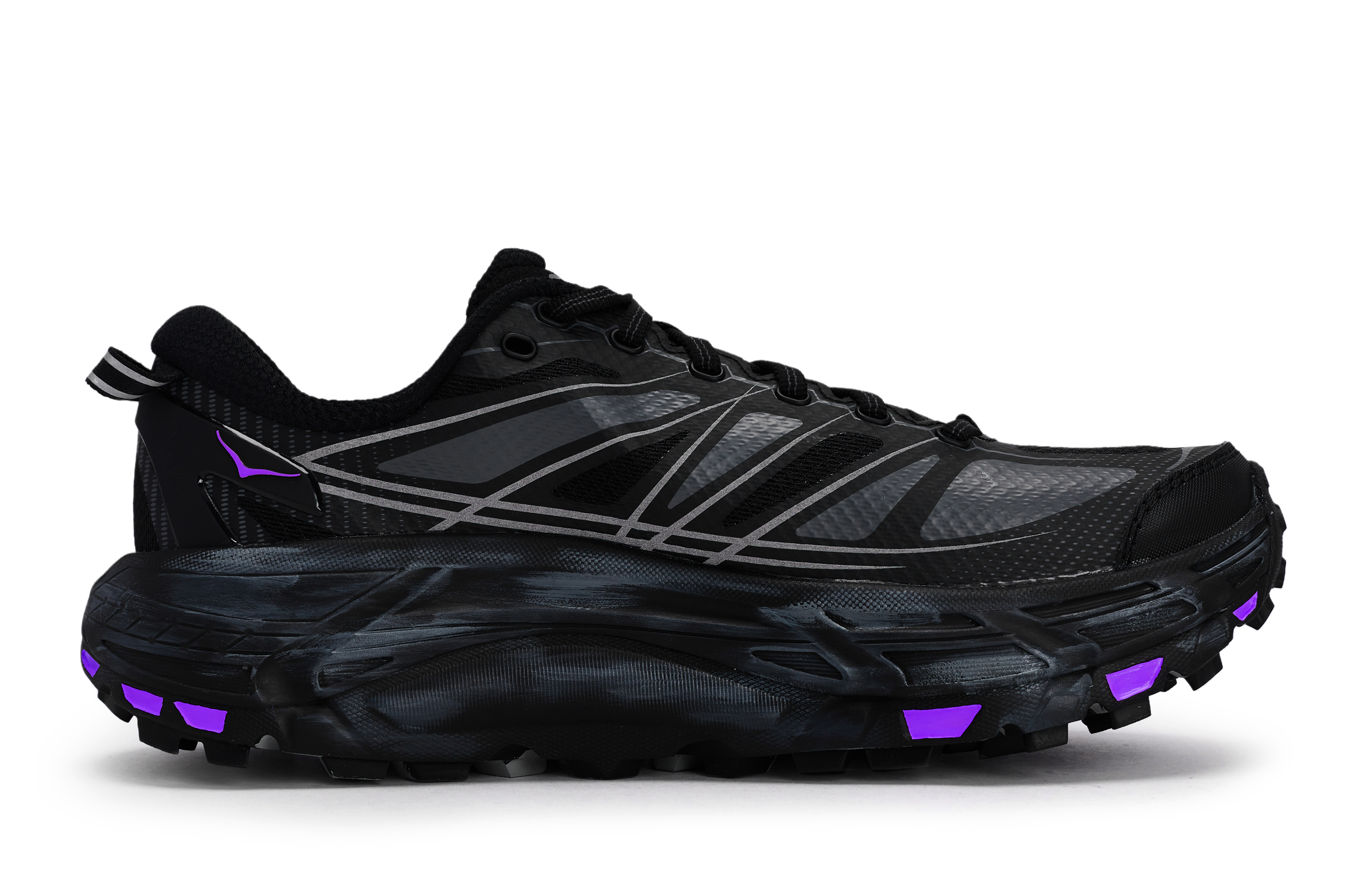 HOKA ONE ONE Mafate Speed 2 Abrasion Resistant Abrasion Resistant Low top Running Shoes Unisex Black Gray Purple