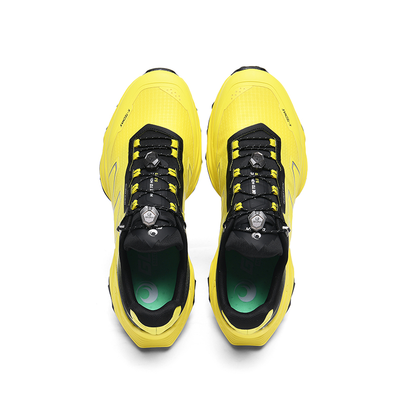 GLUNA Trail Running Shoes Unisex, Fashionable And Versatile Sparkling Bright Yellow