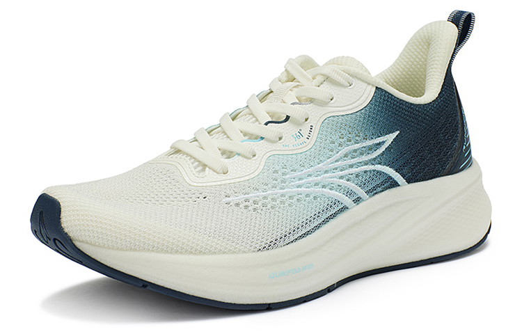 361° QU!KFOAM Cushioning Abrasion Resistant Breathable Low top Running Shoes Men’s White Blue