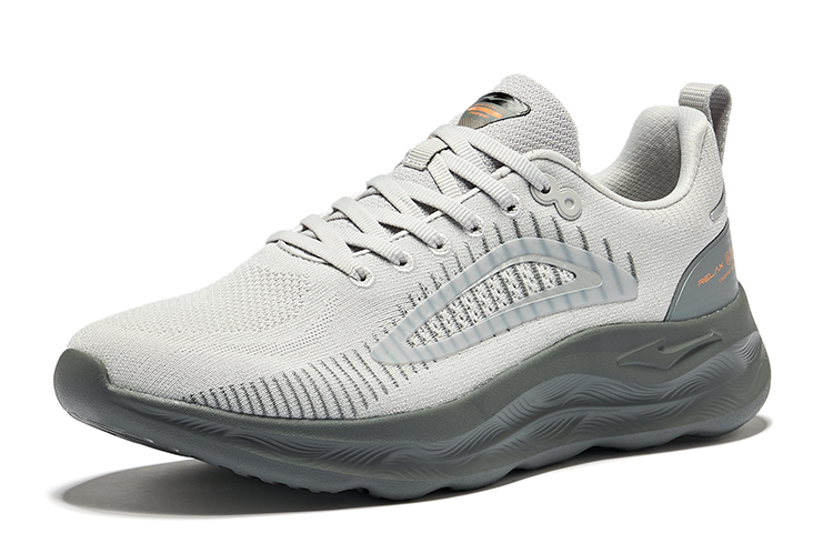 Erke Cushioning Abrasion Resistant Breathable Low top Running Shoes Men’s Cloud Gray Steel Gray