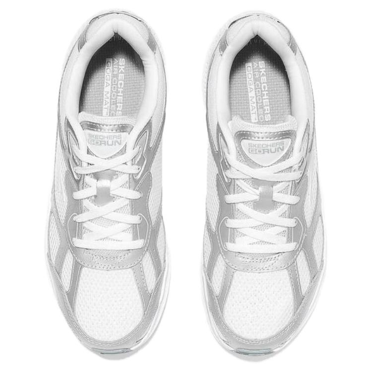 Skechers Go Run Consistent 2.0 Abrasion Resistant Low top Running Shoes Women’s White Silver