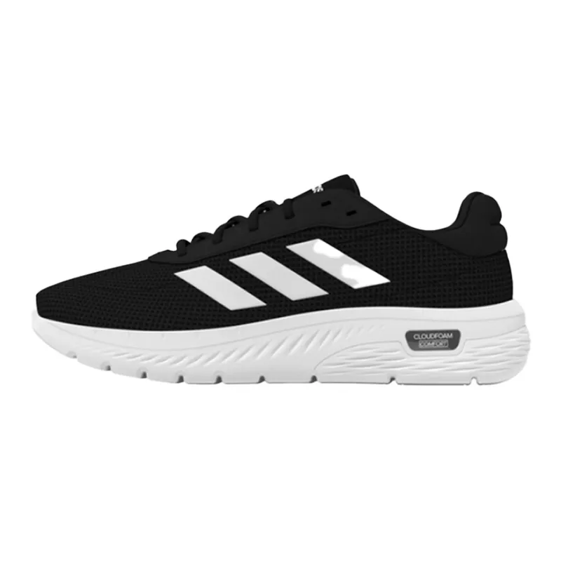 Adidas Cloudfoam Slip Resistant, Abrasion Resistant, Breathable Low top Running Shoes Men's Black White