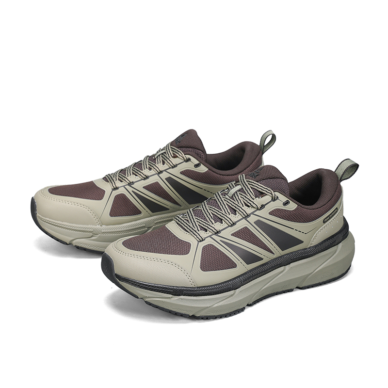 PEAK Cushioning Slip Resistant Abrasion Resistant Low top Running Shoes Men’s Gray Cyan