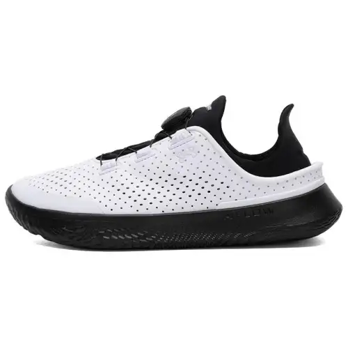 Under Armour Ua Flow Slipspeed Abrasion Resistant Low top Running Shoes Unisex White Black