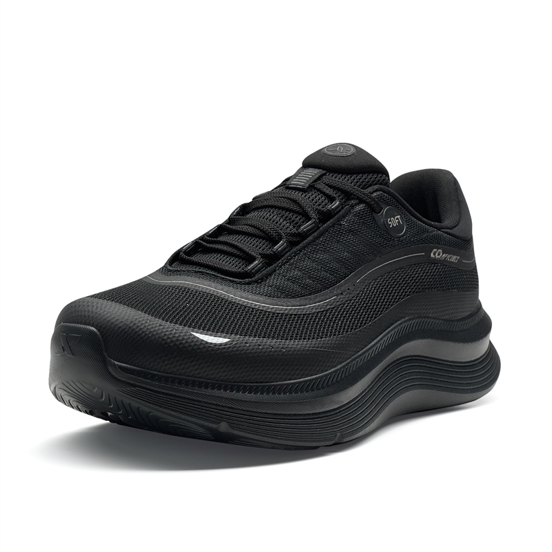 XTEP Abrasion Resistant Breathable Low top Casual Sprint Running Shoes Men’s Black