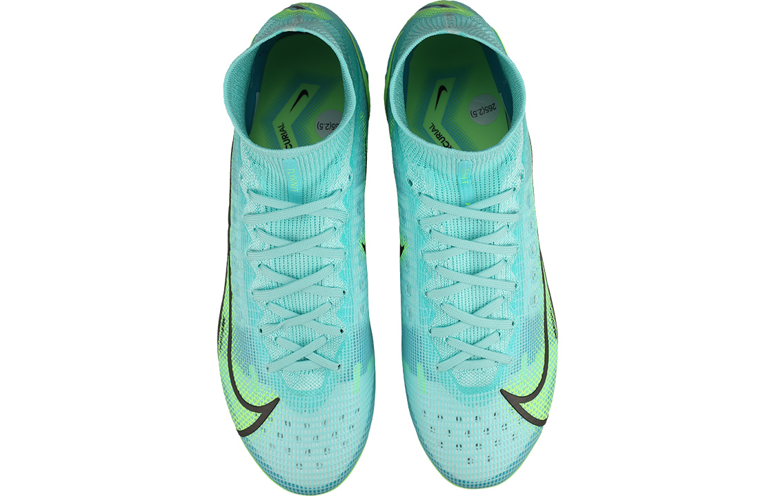 Футбольные бутсы Nike Mercurial Superfly 8 (сине-зеленые) — фото 3