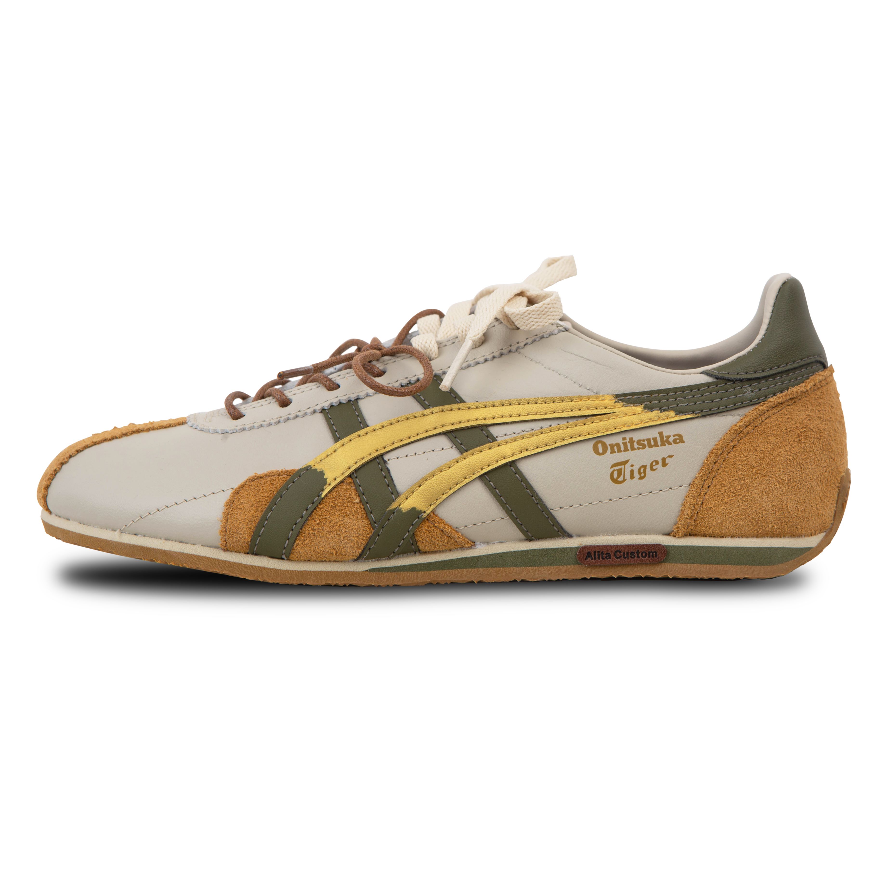 Onitsuka Tiger Runspark Non slip Lightweight Low top Running Shoes Unisex Beige Brown