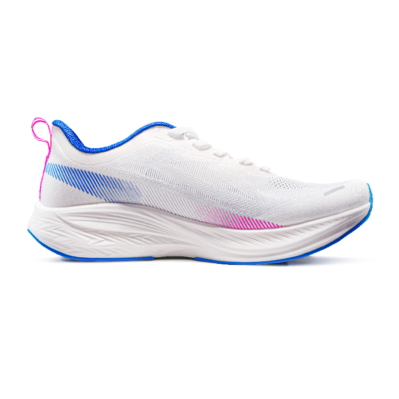 VICTORY LIGHT Cushioning Slip Resistant Abrasion Resistant Breathable Rebound Low top Running Shoes Unisex White Blue