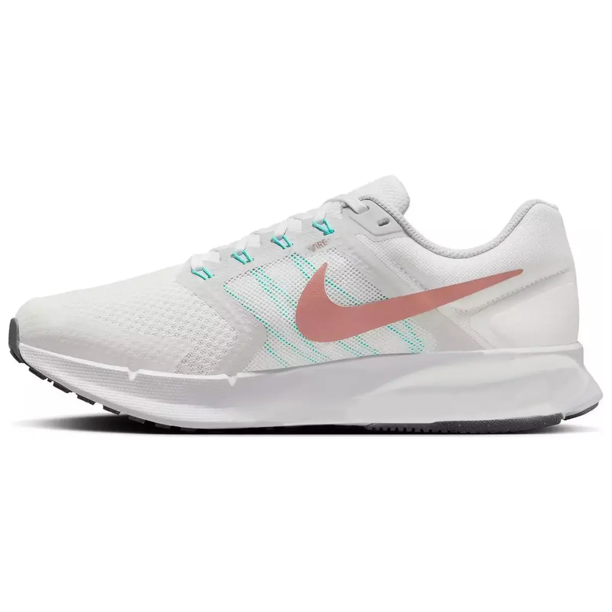 Nike Run Swift 3 Mesh, Textile Cushioning Abrasion Resistant Breathable Low top Casual Running Shoes Women's White Gray