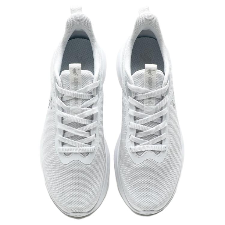 QIAODAN Cushioning Slip Resistant Abrasion Resistant Low top Casual City Commuting Running Shoes Men’s White