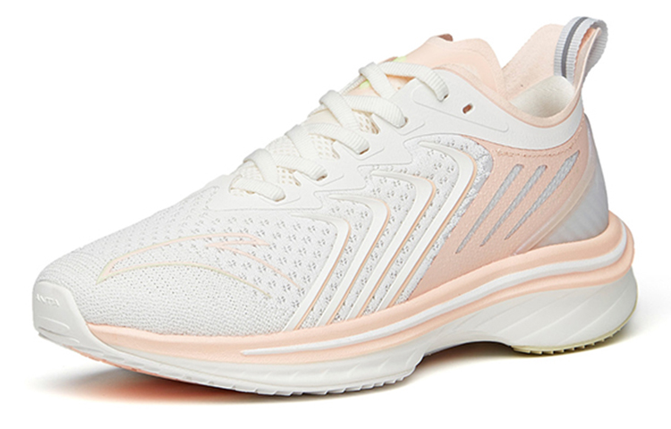 Anta MACH 1.0 Cushioning Slip Resistant Abrasion Resistant Low top Running Shoes Women’s White Pink
