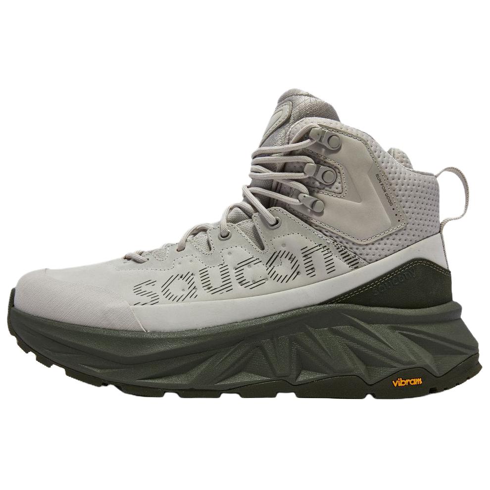 Saucony TRIGON ULTRA Speed Waterproof Rebound Mid top Running Shoes Unisex Gray