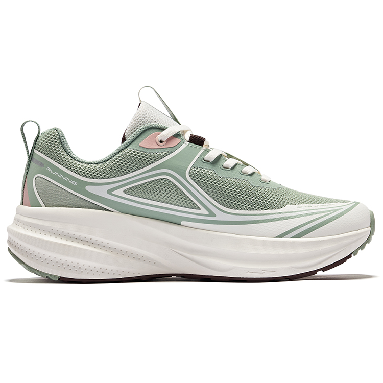 Erke Vertical Collection Slip Resistant And Breathable Support Low top Running Shoes Women’s Green White