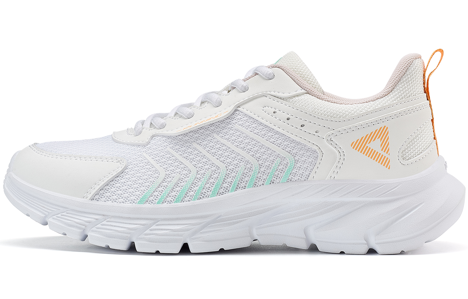 PEAK Running Shoes Women’s Low Top Large White Light Green