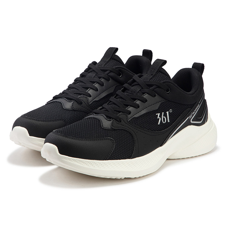 361° Slip Resistant Abrasion Resistant Low top Running Shoes Men’s Black White
