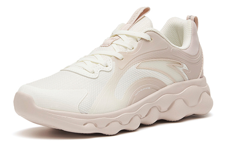 Anta Sheepskin Cushioning Slip Resistant Abrasion Resistant Breathable Low top Running Shoes Women’s White Gray