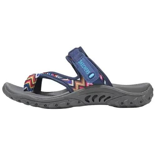 Skechers Slide Slippers Flat Women's Gray Blue