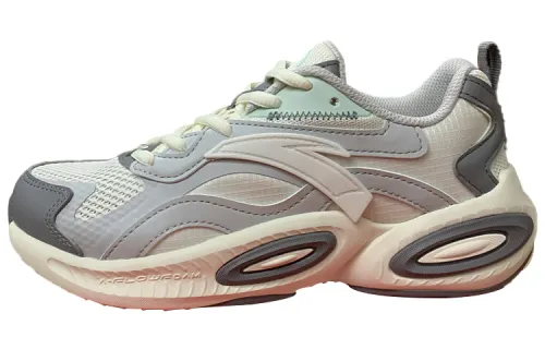 Anta Running Collection Casual Abrasion Resistant Low top Running Shoes Women's White Gray