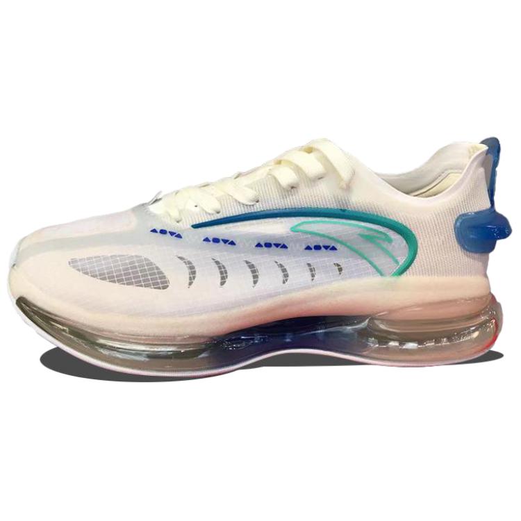 Anta Cushioning Slip Resistant Abrasion Resistant Breathable Low top Running Shoes Men’s White Gray Blue