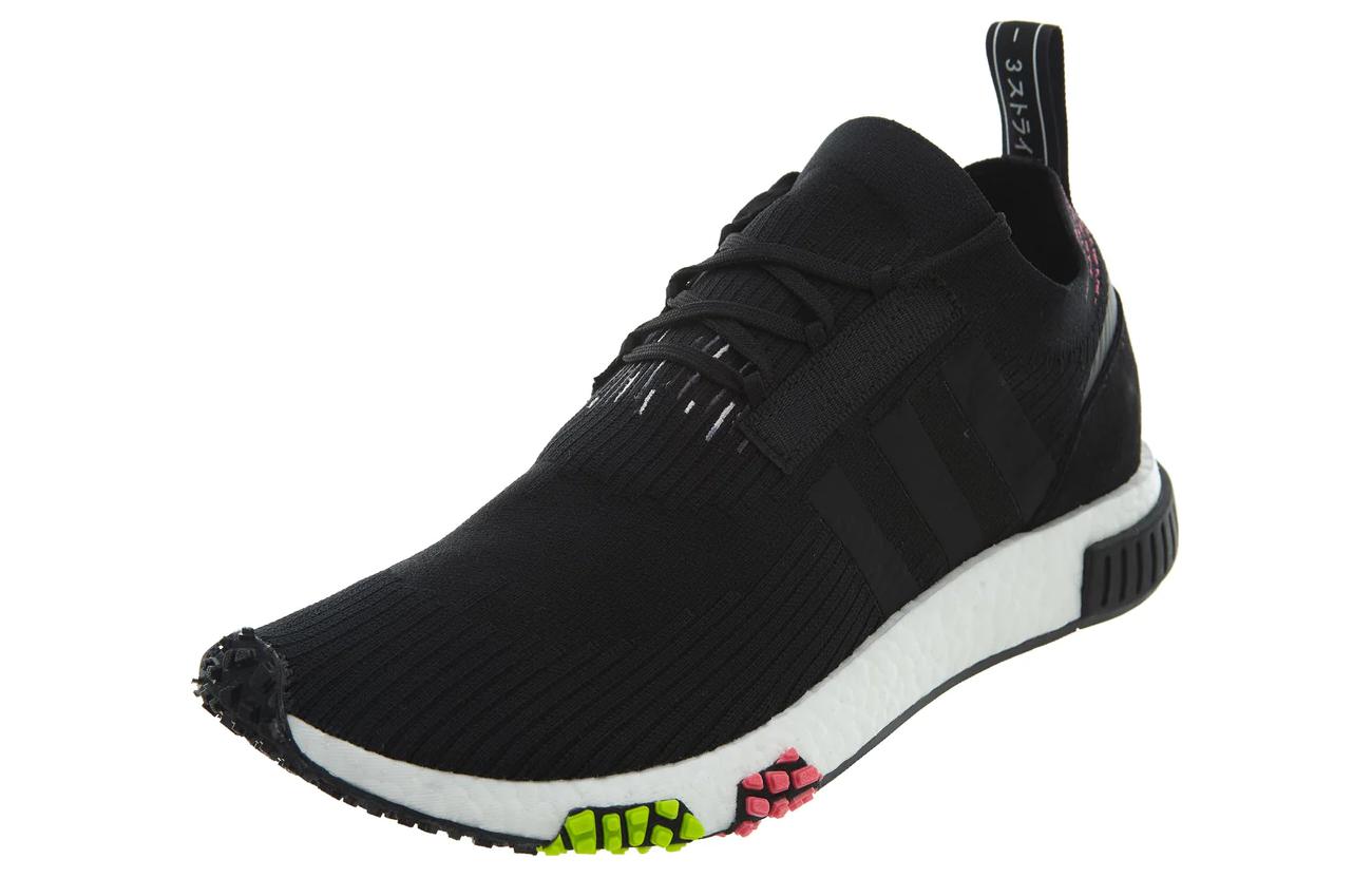 Кроссовки adidas originals NMD RACER PK (черно-бело-розово-желтые) — Чёрный / белый / розовый / жёлтый — фото 3