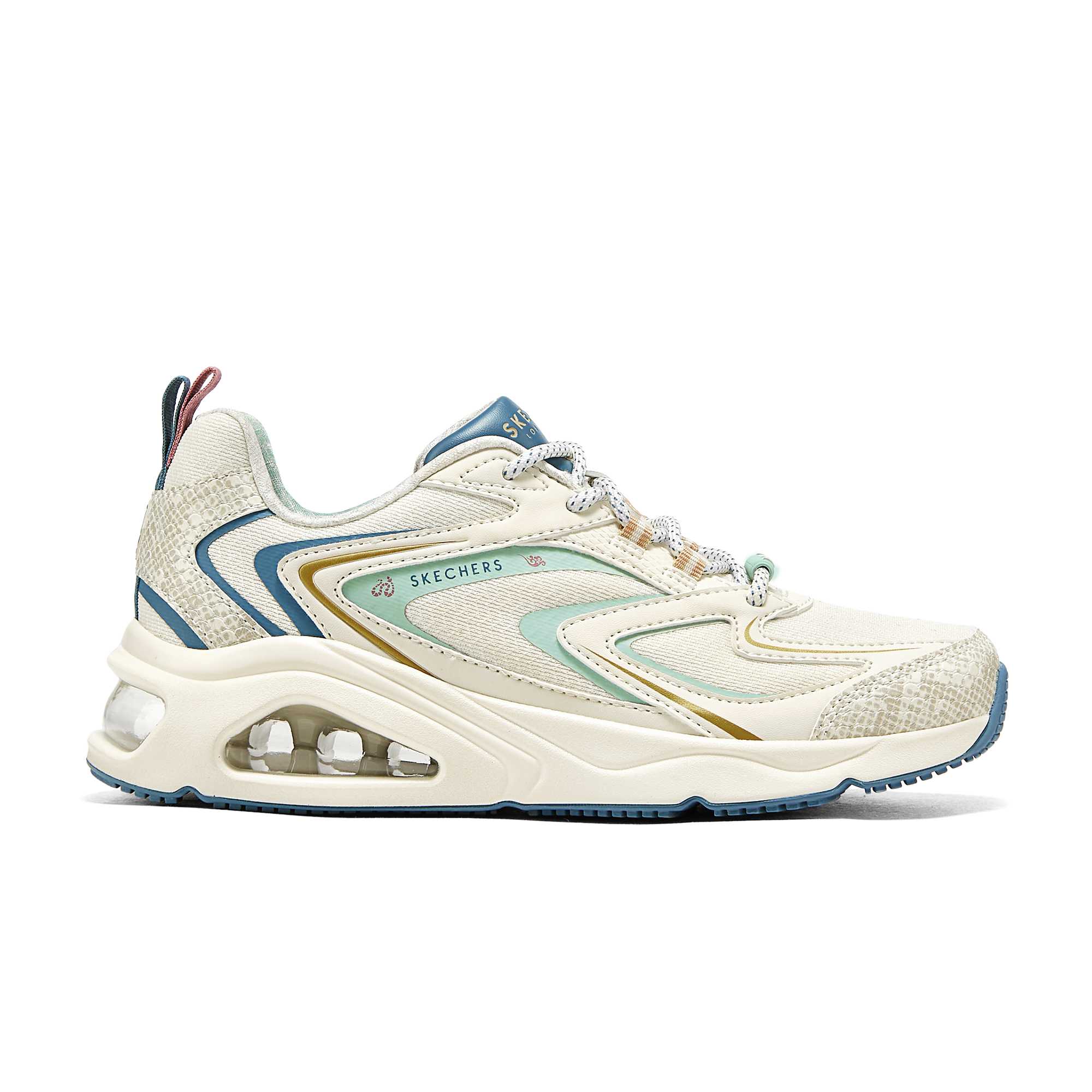 Skechers Tres Air Uno Comfortable Support Balance Low top Running Shoes Women’s Ecru